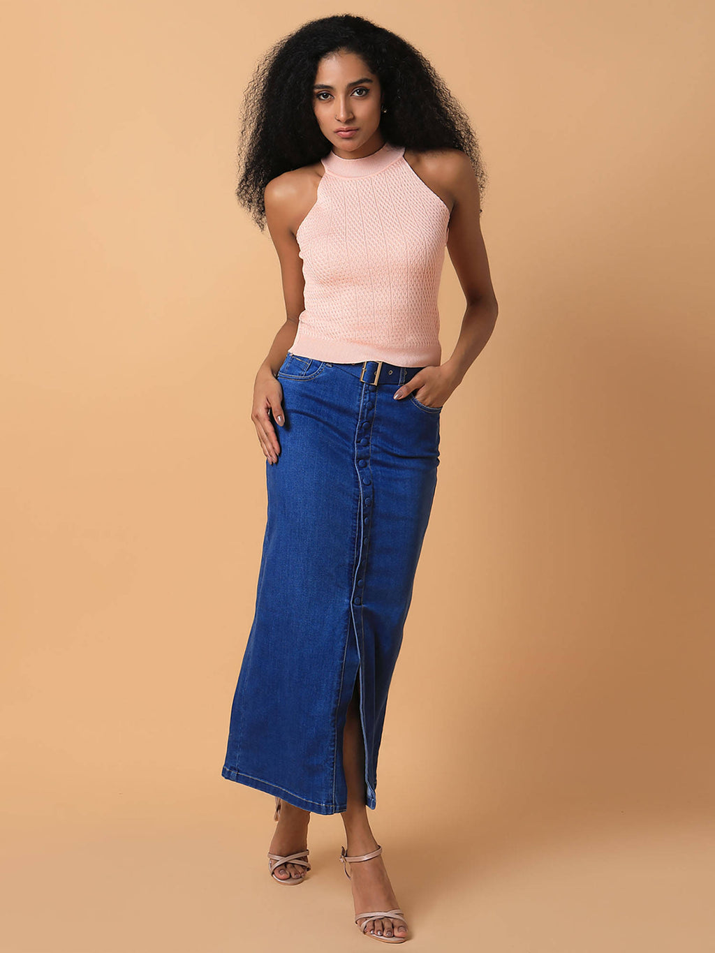 Women Solid Peach Top | HT67 - view 7