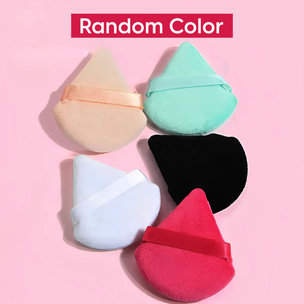 Triangle Powder Puff Makeup Pizza Puff Sponge Finger Pad with Strap (Color May Vary) | C83 - view 2