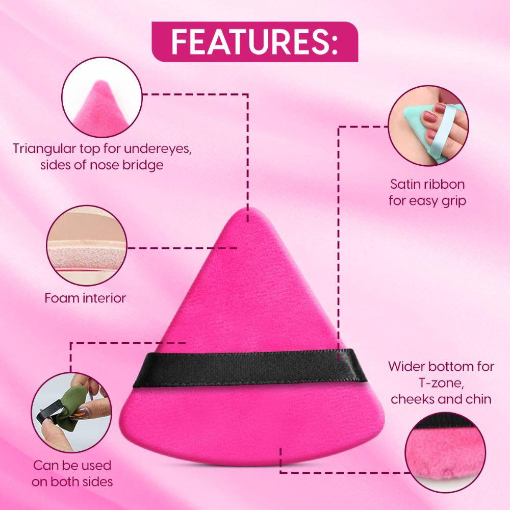 Professional Large Pizza Puff Triangle Powder Puff | C83 - view 3