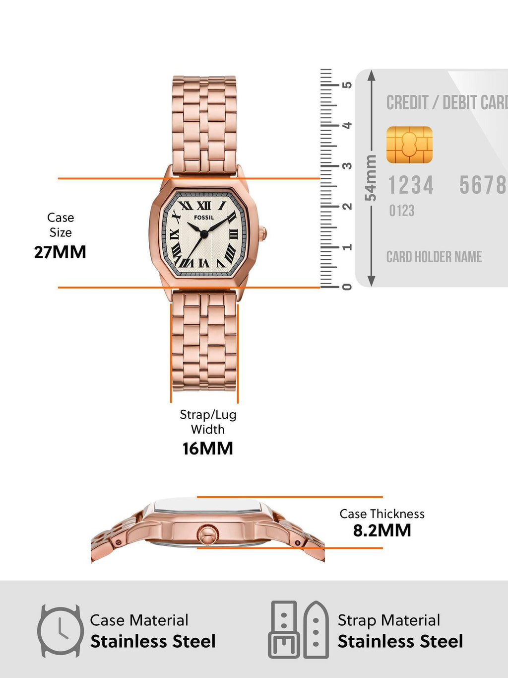 Women Beige Octagon Dial Analog Watch - | W92 - view 4