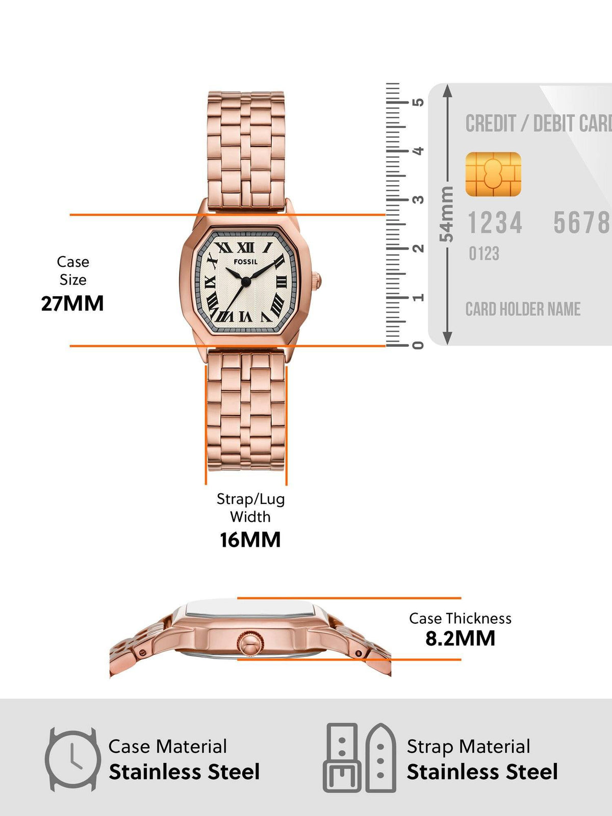 Women Beige Octagon Dial Analog Watch - | W92 - view 4