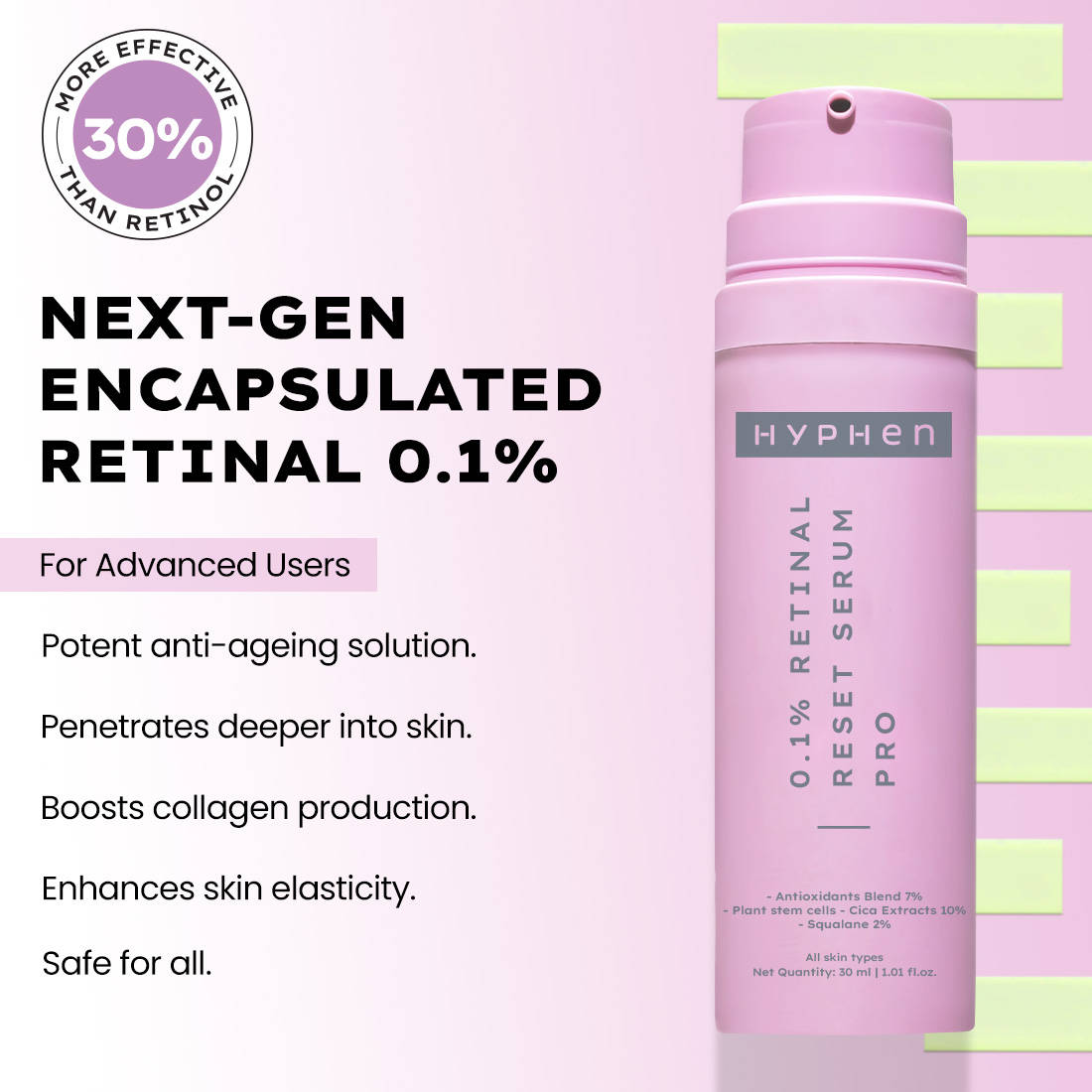 0.1% Retinal Reset, Retinol Derivative Serum Pro For Anti Aging, Reduce Fine Lines & Wrinkles | Z8 - view 3