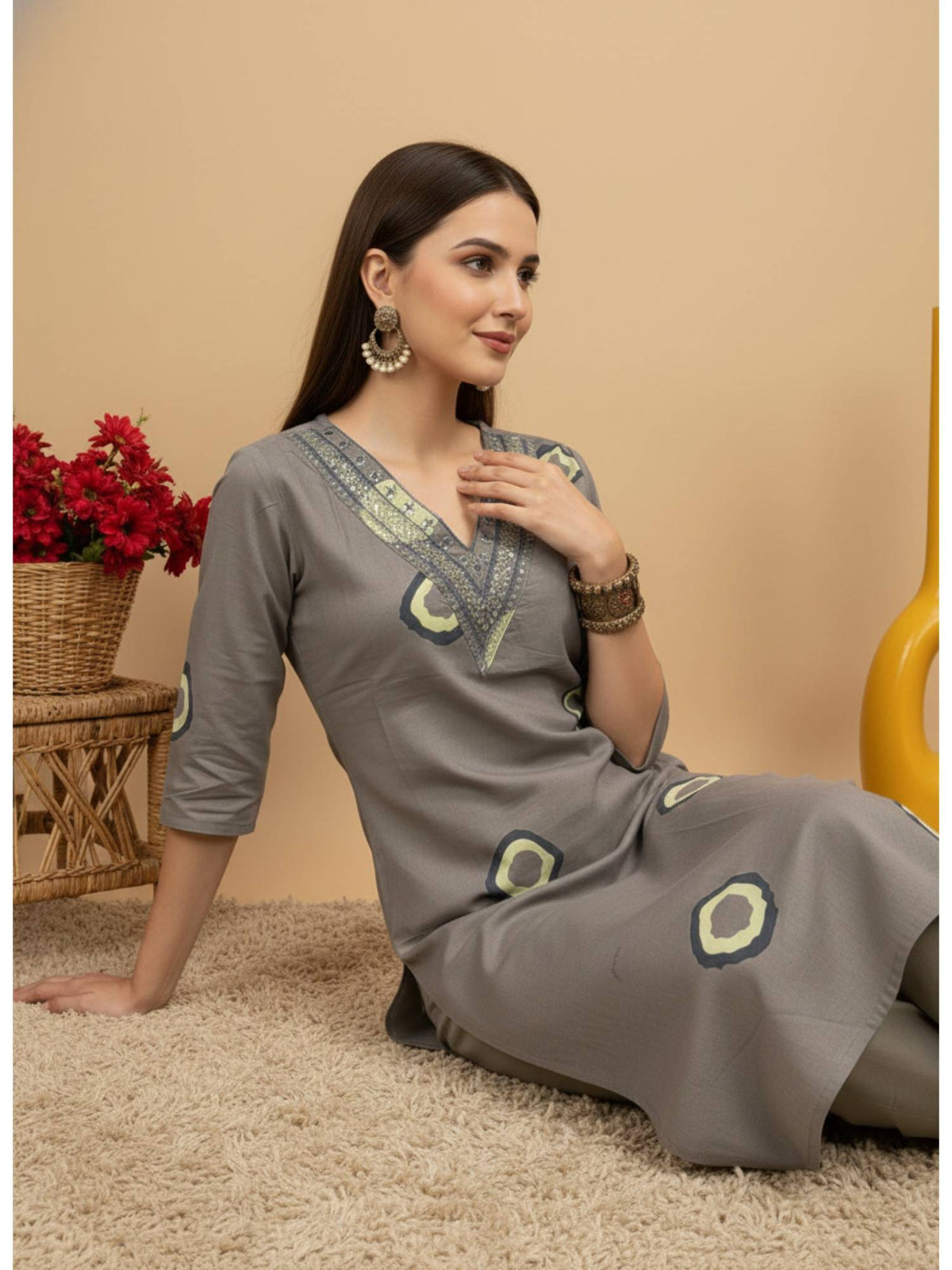 Cotton Printed Kurta | FY93 - view 3