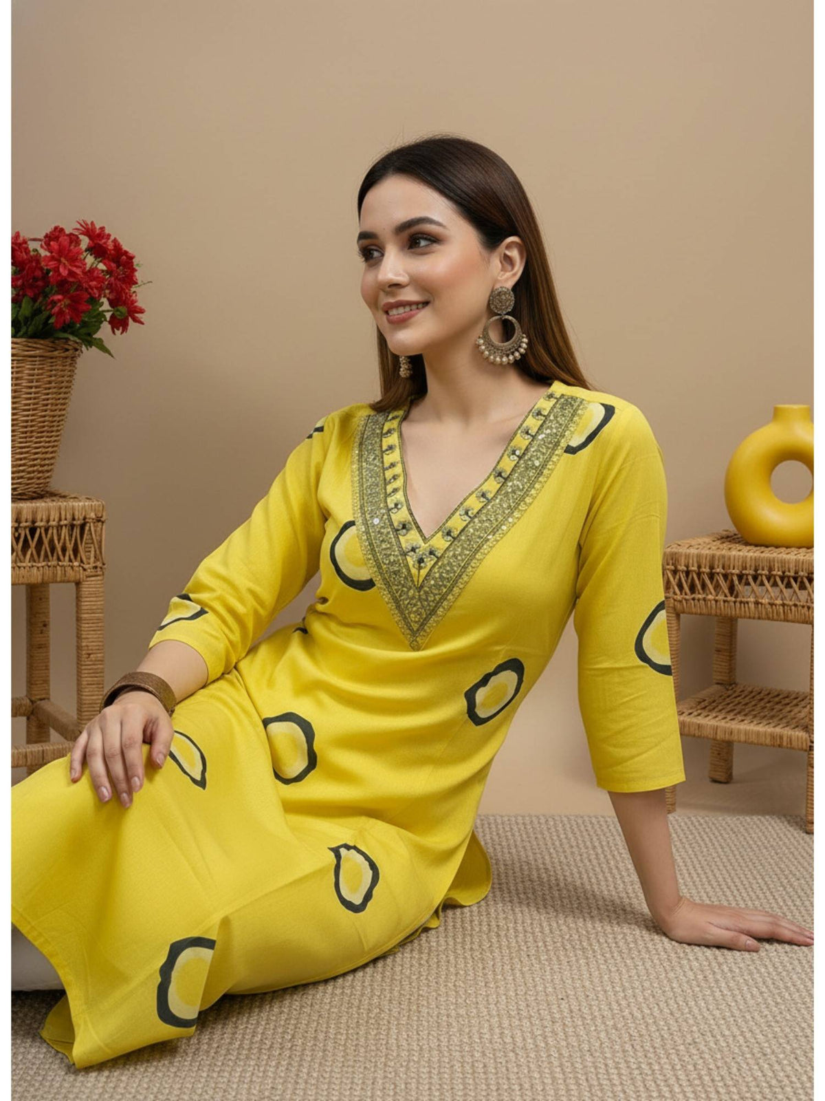 Cotton Printed Kurta | KDG - view 4