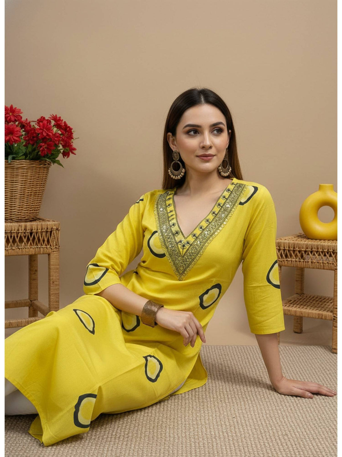Cotton Printed Kurta | KDG - view 5