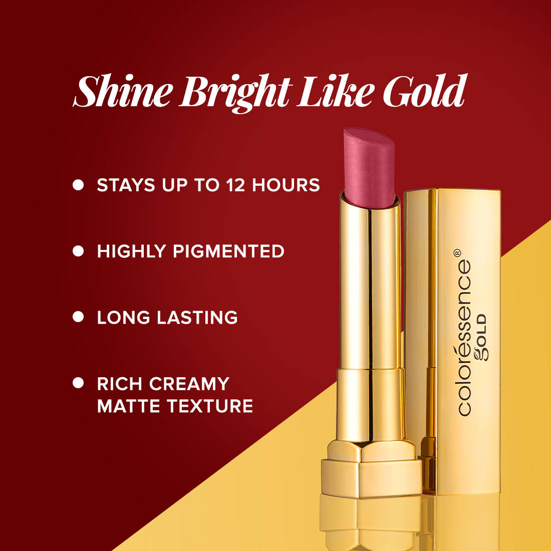 Pure Matte Lipstick, Long Lasting, Highly Pigmented, Creamy Matte Finish | L12 - view 3