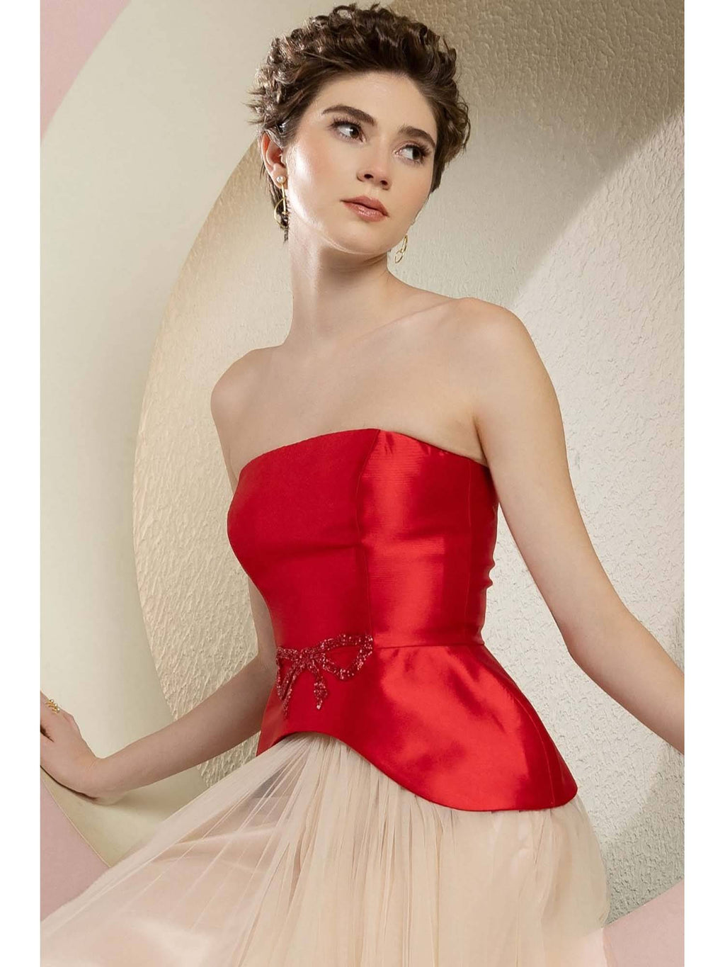 Audrey Red Corset Top | TT90 - view 4