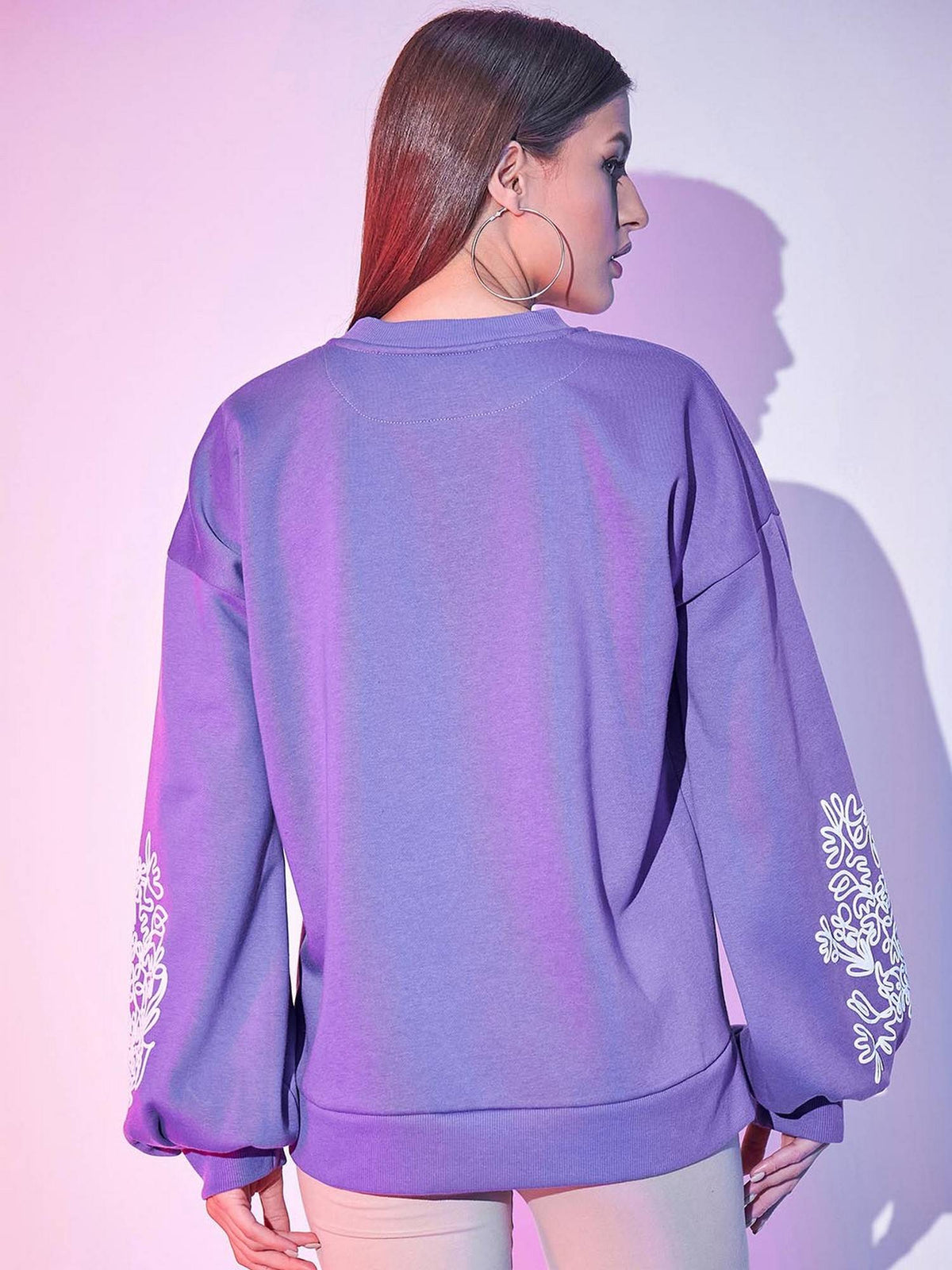 Lavender 3D Print Sweatshirt | HD56 - view 3