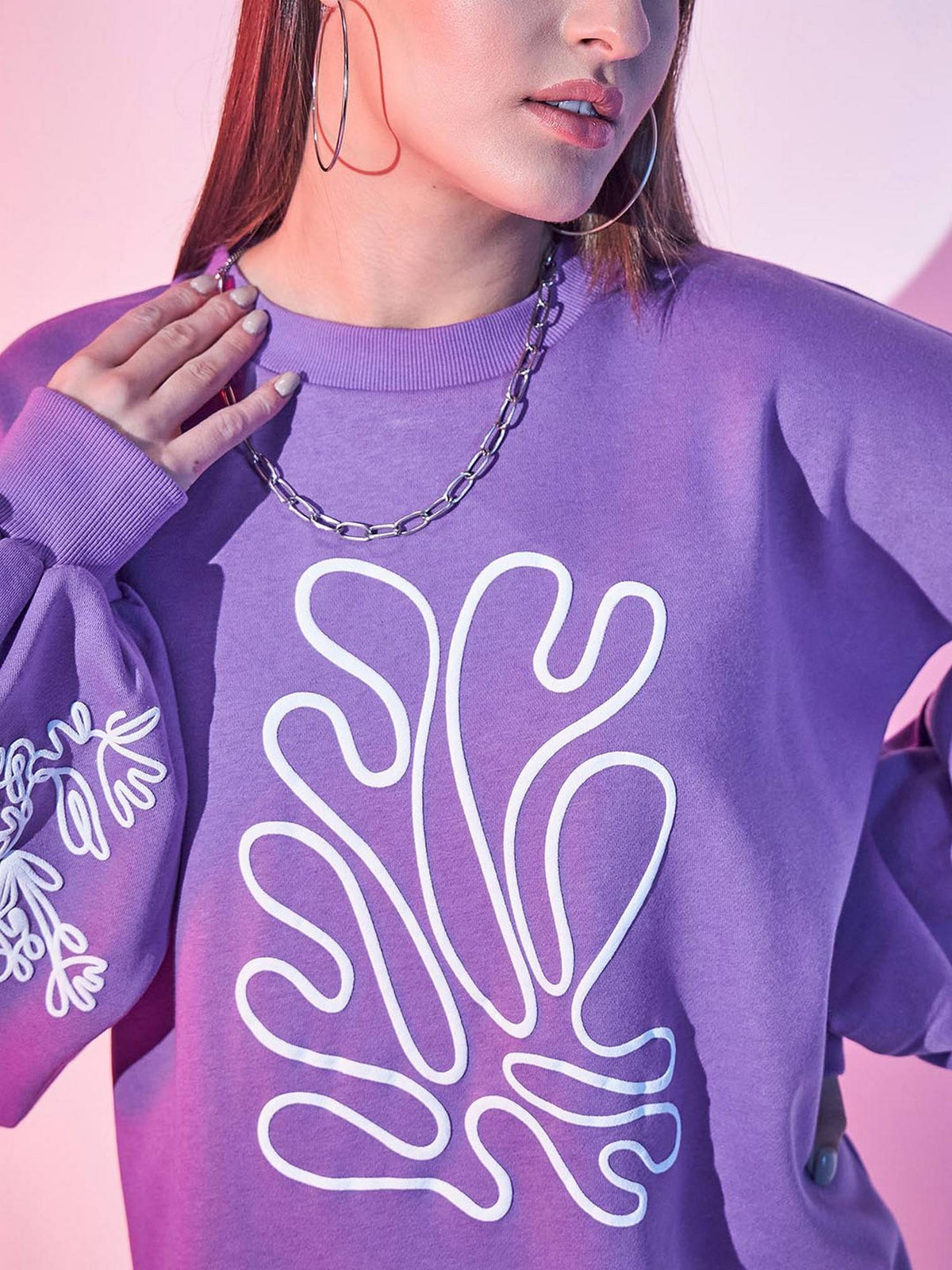 Lavender 3D Print Sweatshirt | HD56 - view 6