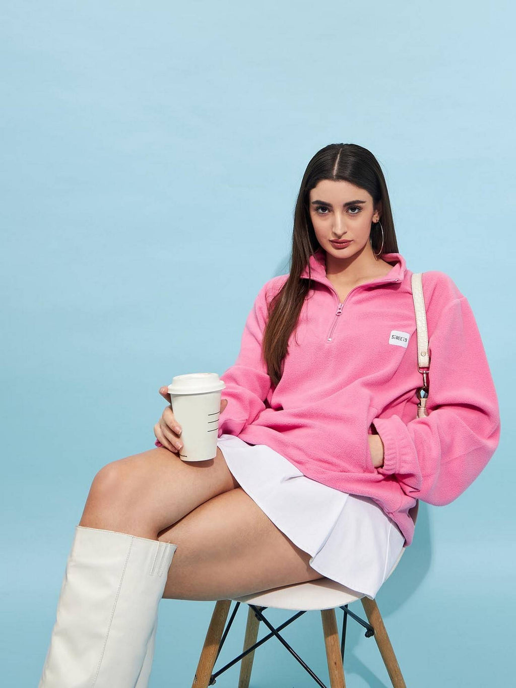 Beige Oversize Sweatshirt | HD56 - view 17