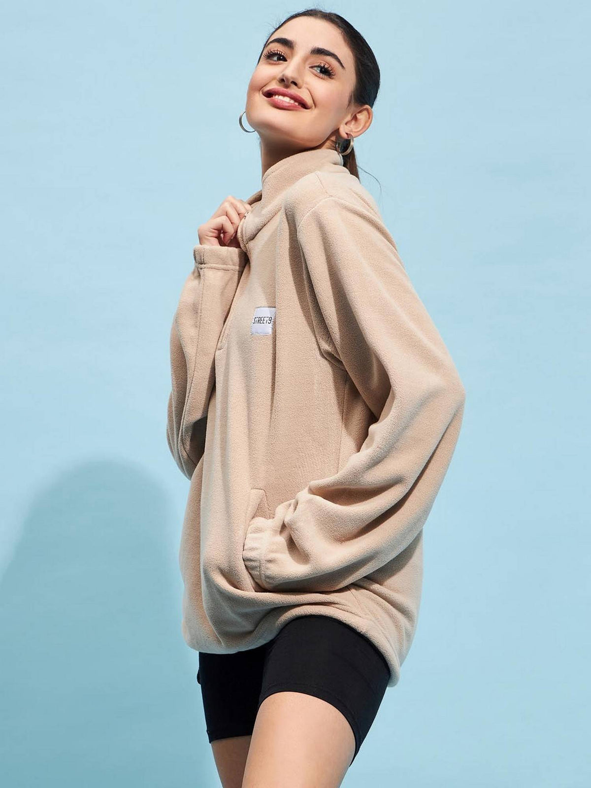 Beige Oversize Sweatshirt | HD56 - view 2