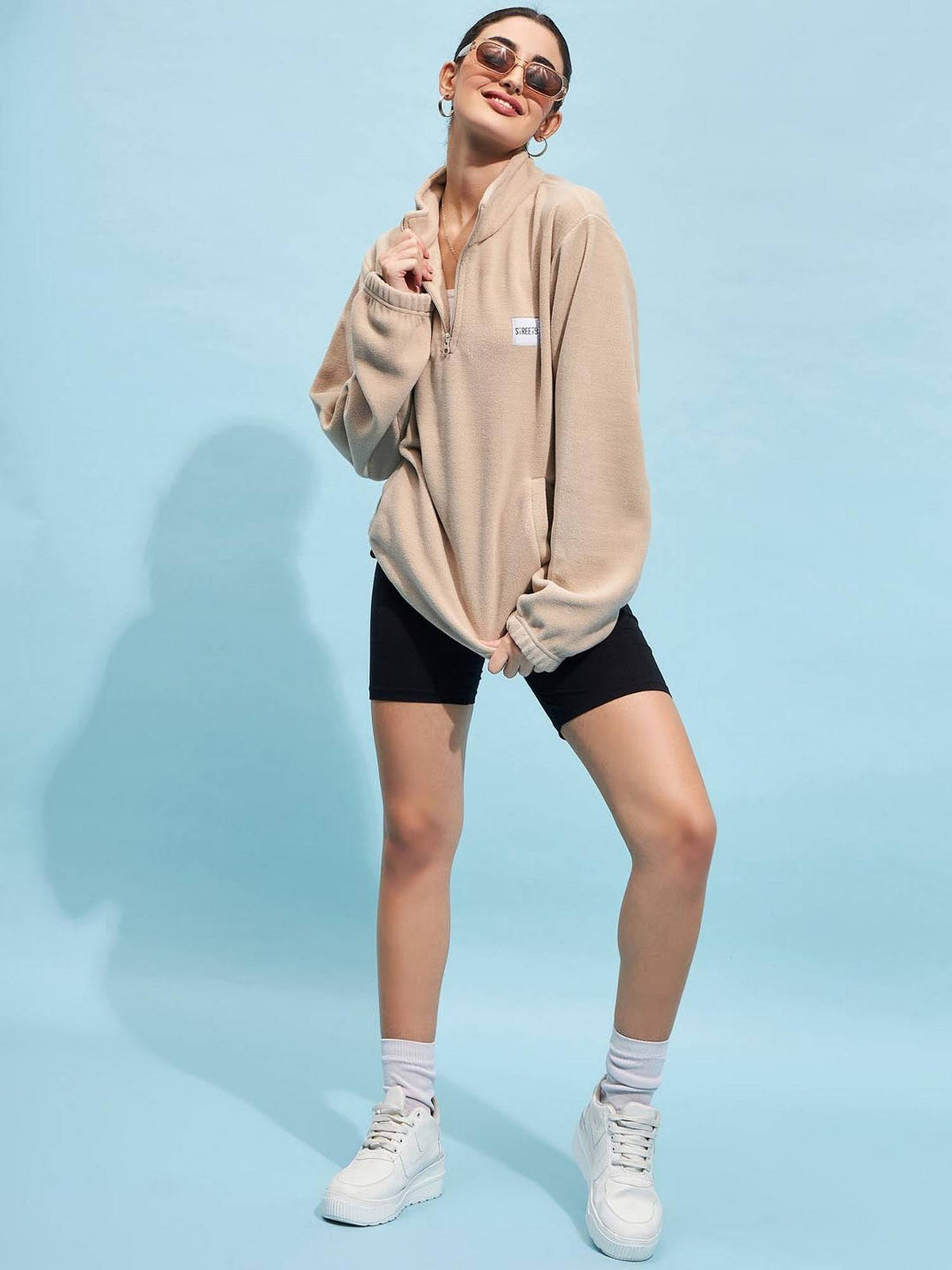 Beige Oversize Sweatshirt | HD56 - view 4