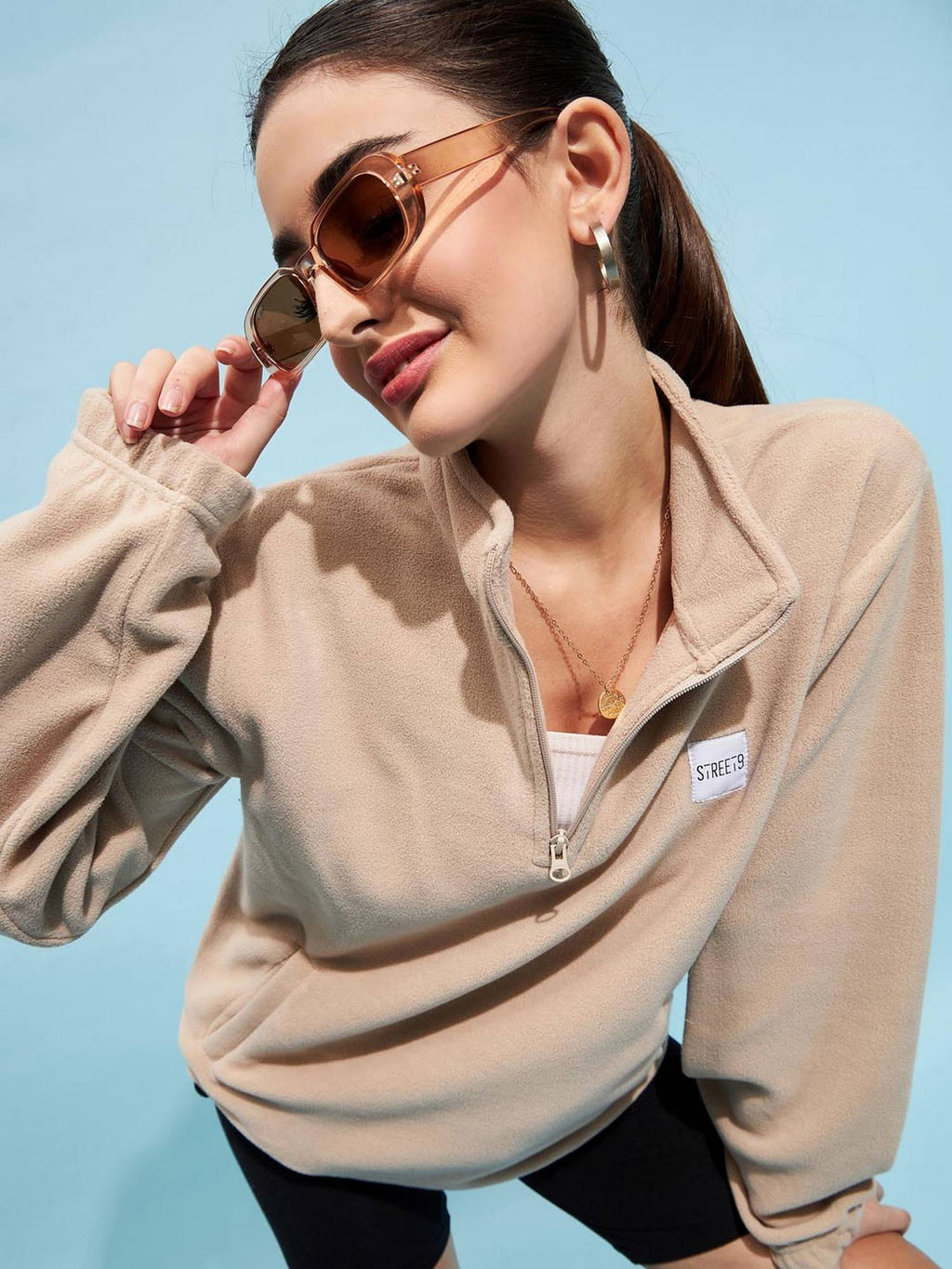 Beige Oversize Sweatshirt | HD56 - view 5
