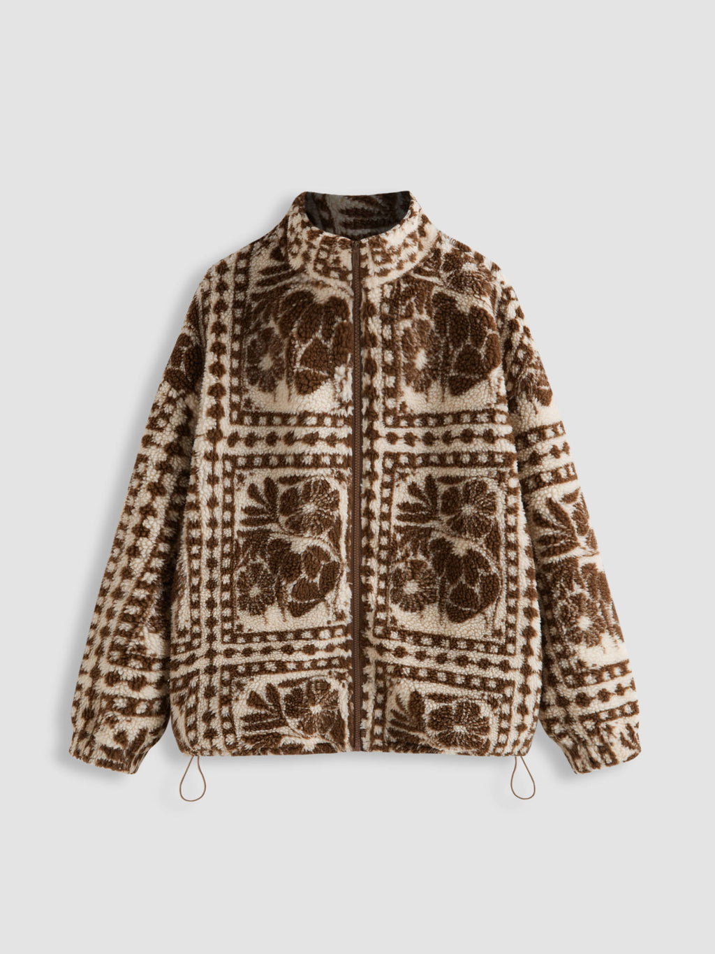 Printed Fleece Zip Front Jacket | JC78 - view 1