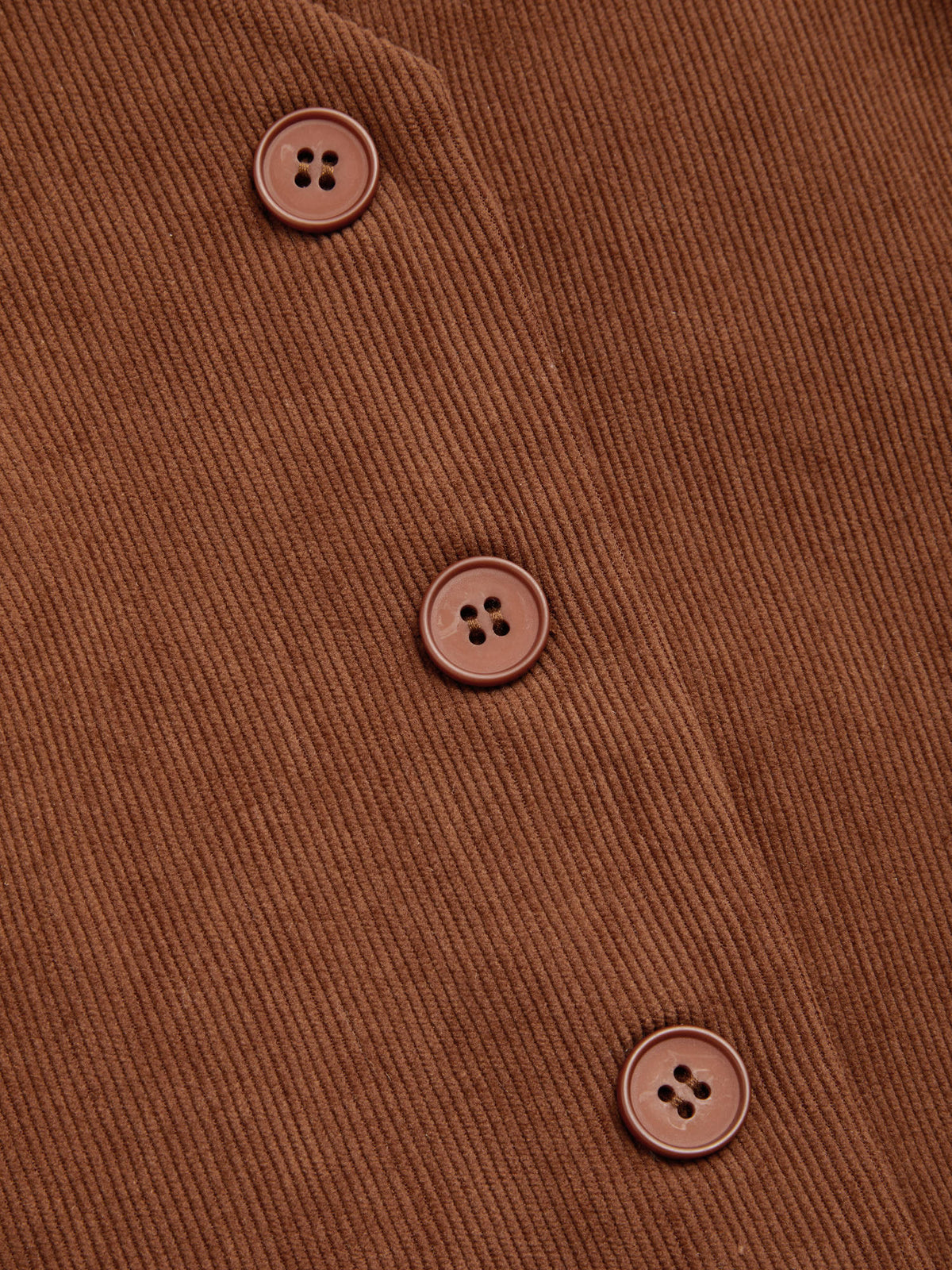 Corduroy V-neck Solid Button Blazer Vest | JC78 - view 2