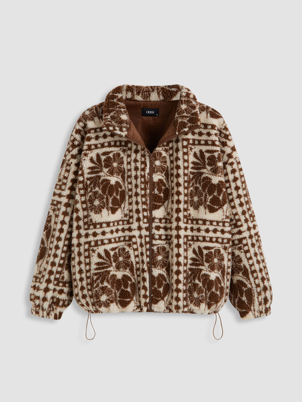 Printed Fleece Zip Front Jacket Curve & Plus | JC78 - view 1
