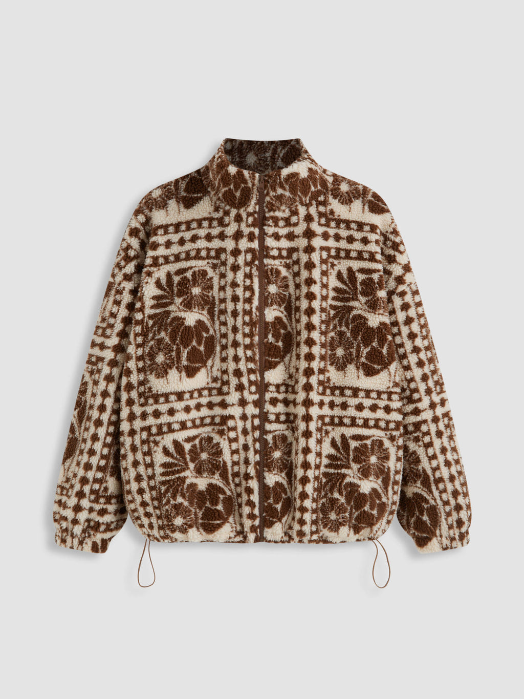 Printed Fleece Zip Front Jacket Curve & Plus | JC78 - view 2