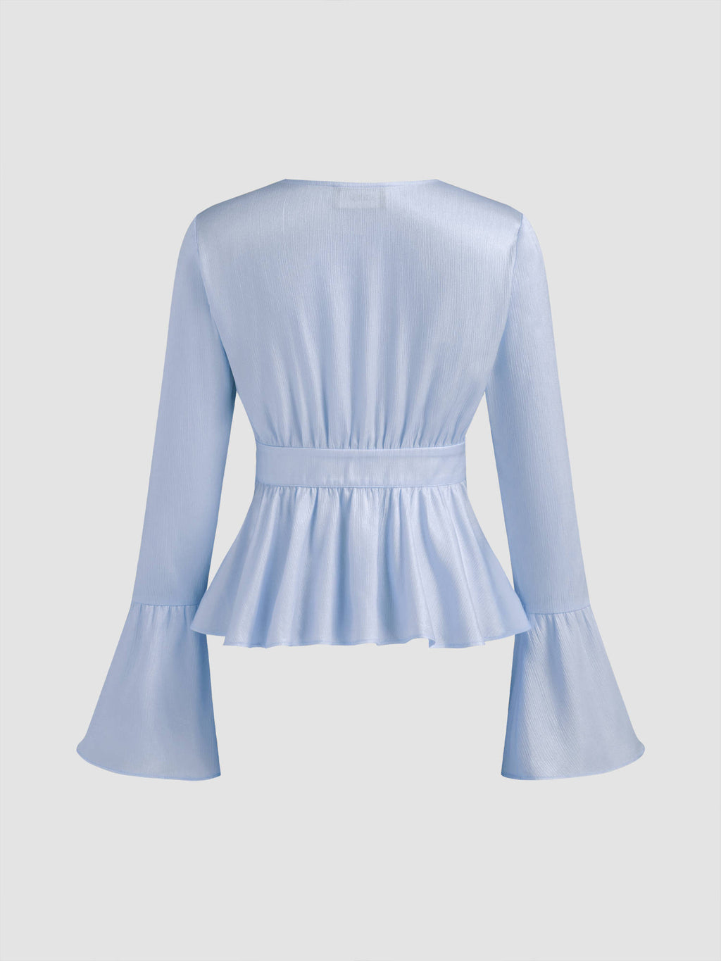 Round Neckline Ruffle Hem Blouse | S67 - view 17