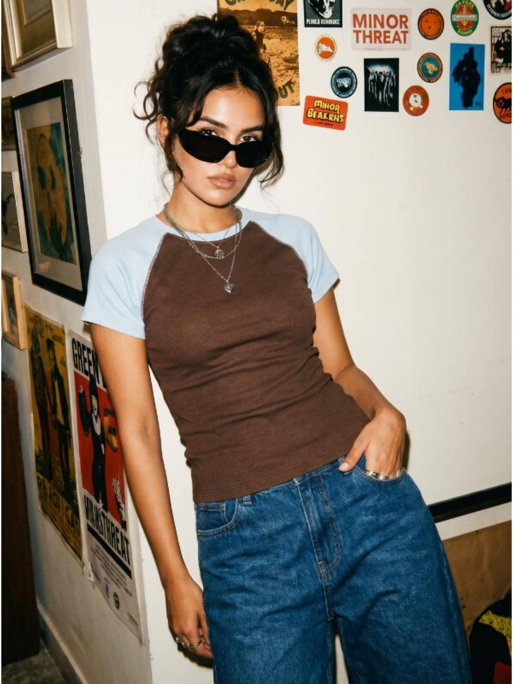 Cotton Lycra Contrast Raglan T-Shirt | TS56 - view 1