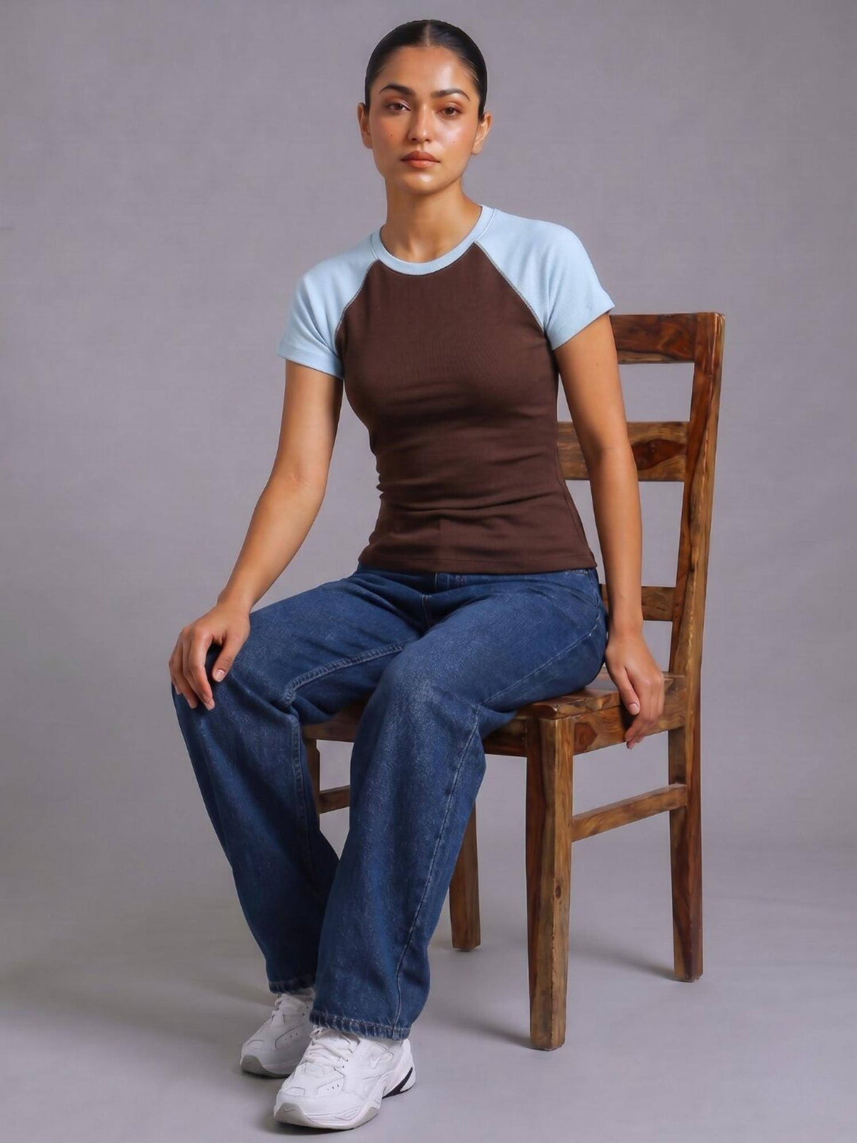 Cotton Lycra Contrast Raglan T-Shirt | TS56 - view 3