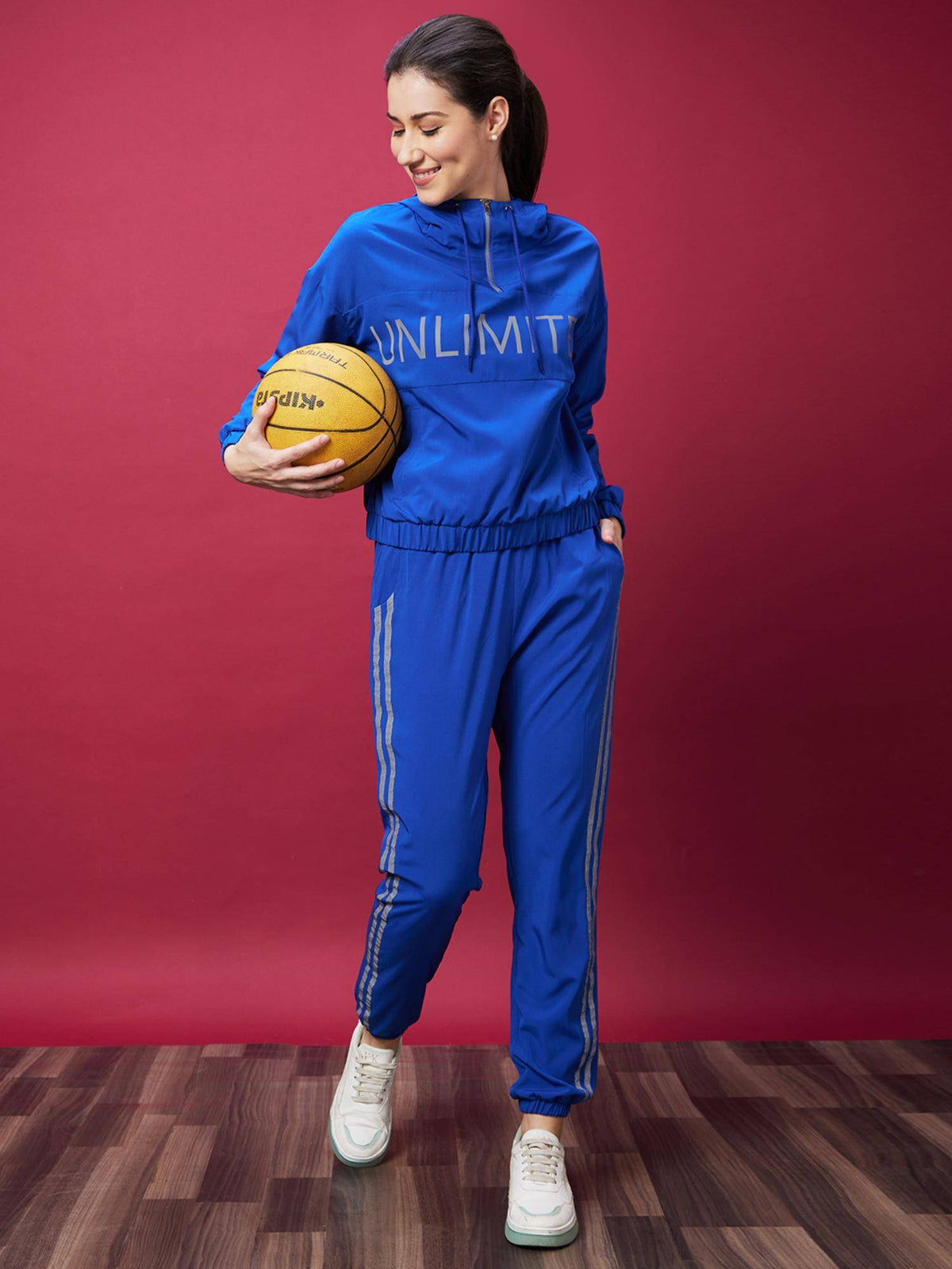 Women Blue Solid High-Rise Casual Joggers | WJ89 - view 6