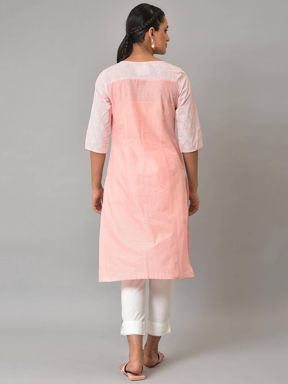 Purple Printed Cotton Kurta | U3S - view 8