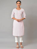 Purple Printed Cotton Kurta | KDG - view 1
