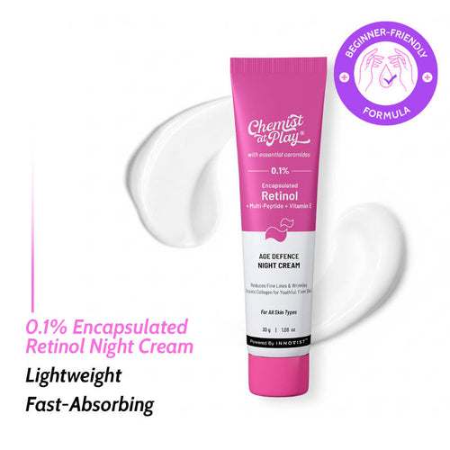 0.1% Retinol Night Cream, Reduces Fine Lines, Wrinkles & Sunspots, Beginner Friendly | FC3 - view 1