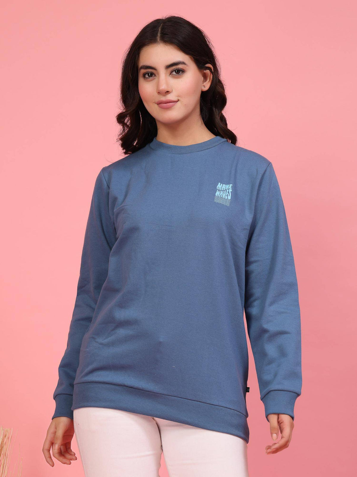 Women Wine Printed Oversized Sweatshirt | SS90 - view 9