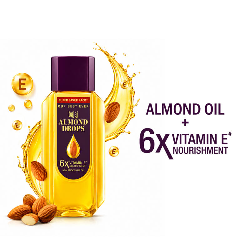 Almond Drops Almond Oil 6X Vitamin E Nourishment Non Sticky Hair Oil For Hair Fall Control | H85 - view 18