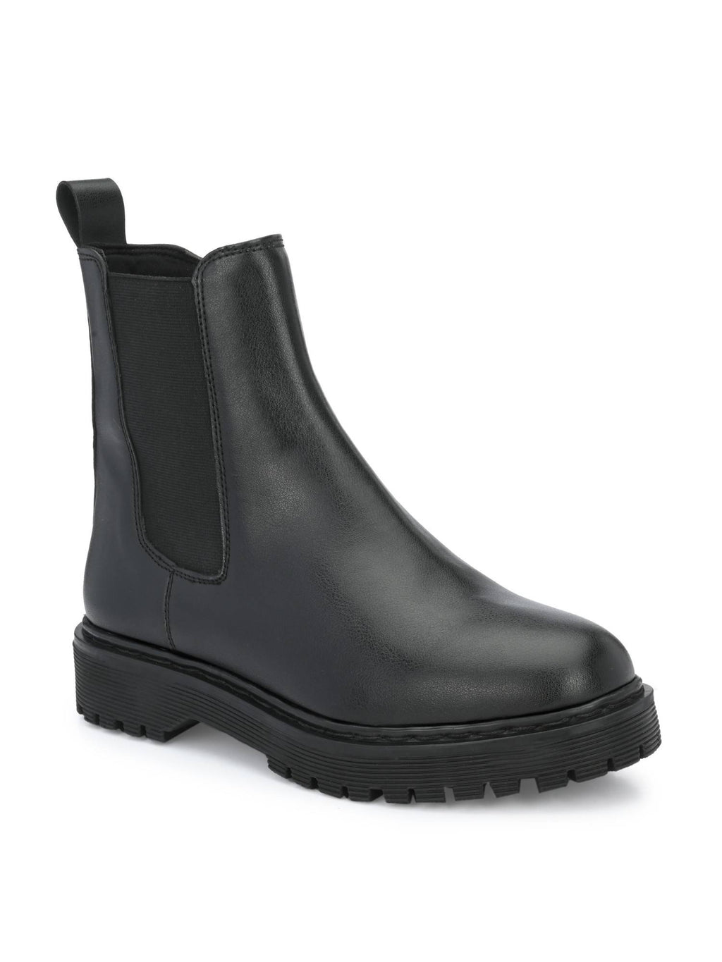 Black Solid Women's Chelsea Boots | BT61 - view 1
