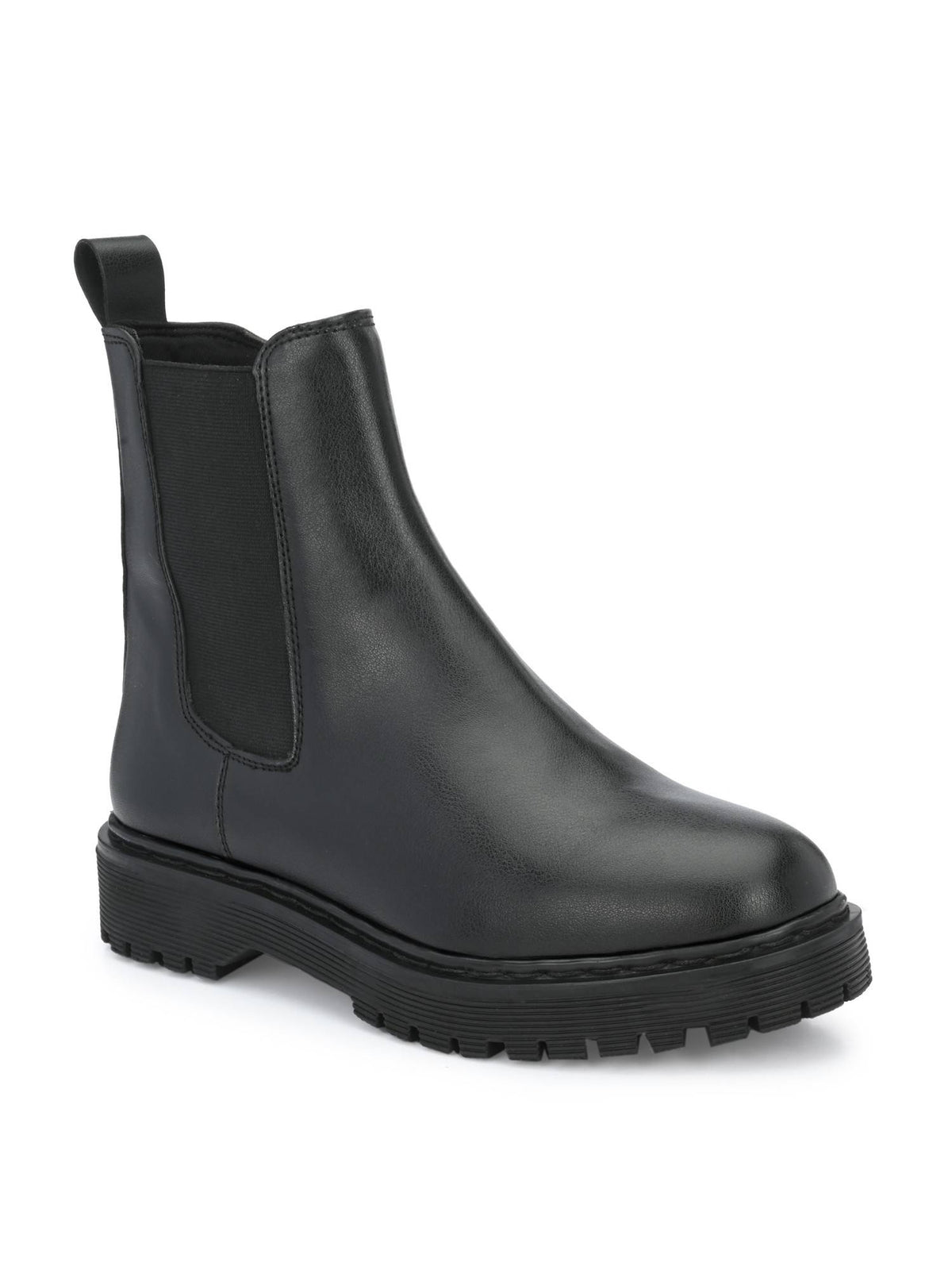 Black Solid Women's Chelsea Boots | BT61 - view 1
