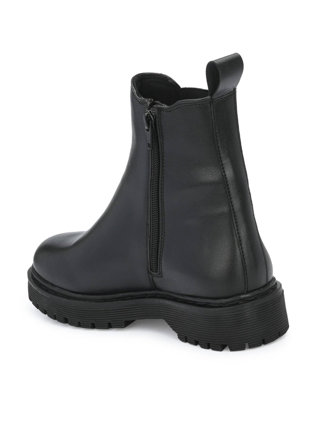 Black Solid Women's Chelsea Boots | BT61 - view 4