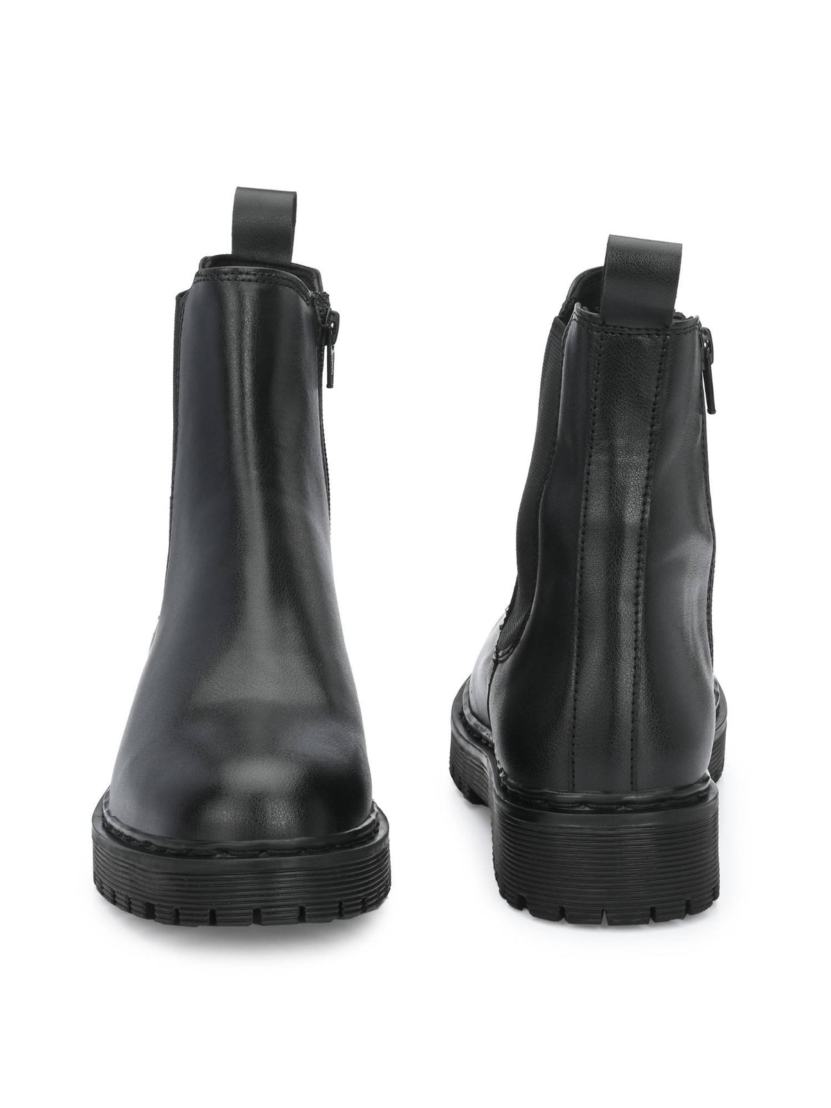 Black Solid Women's Chelsea Boots | BT61 - view 6