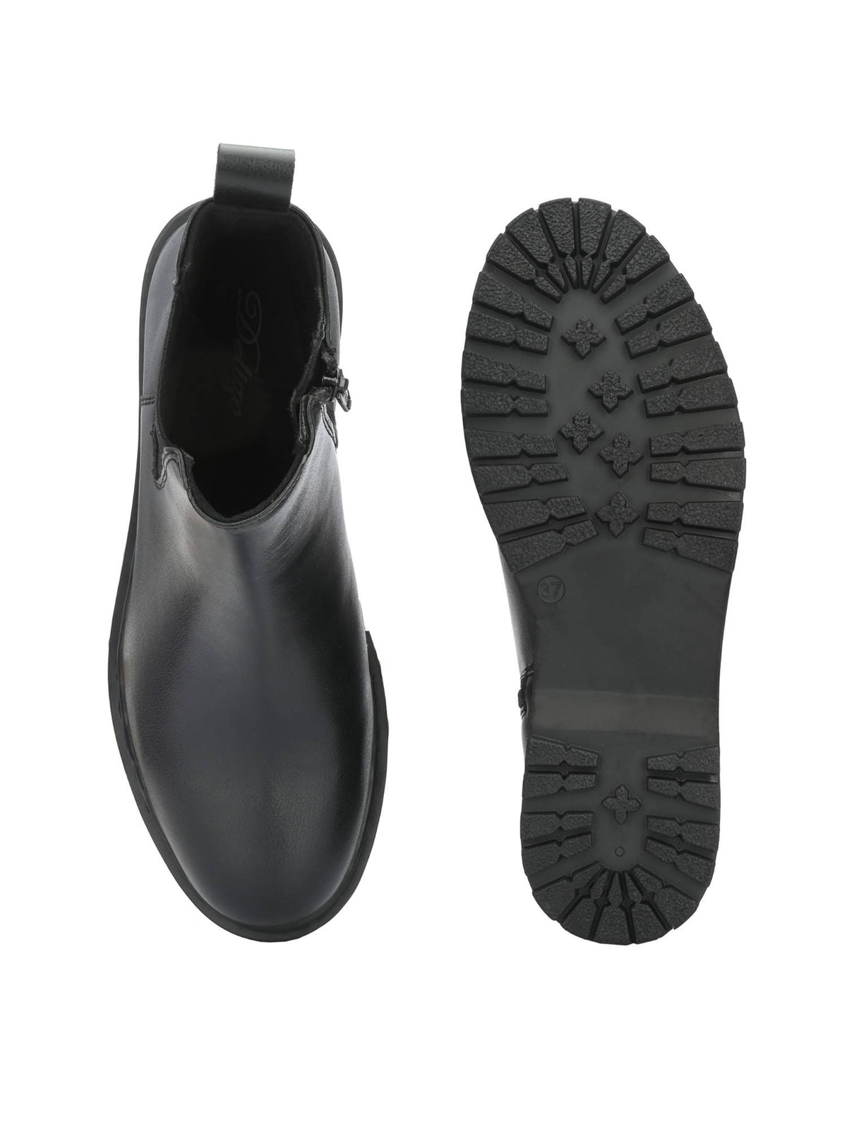 Black Solid Women's Chelsea Boots | BT61 - view 7