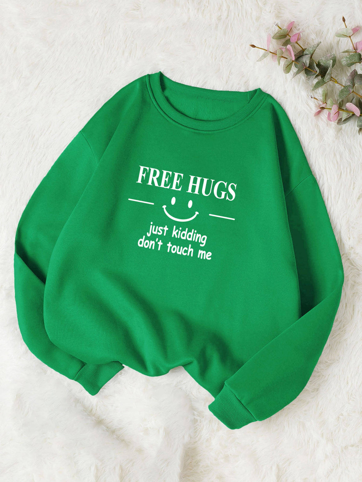 Women Full Sleeve Round Neck Printed Pink Sweatshirt | SS90 - view 11