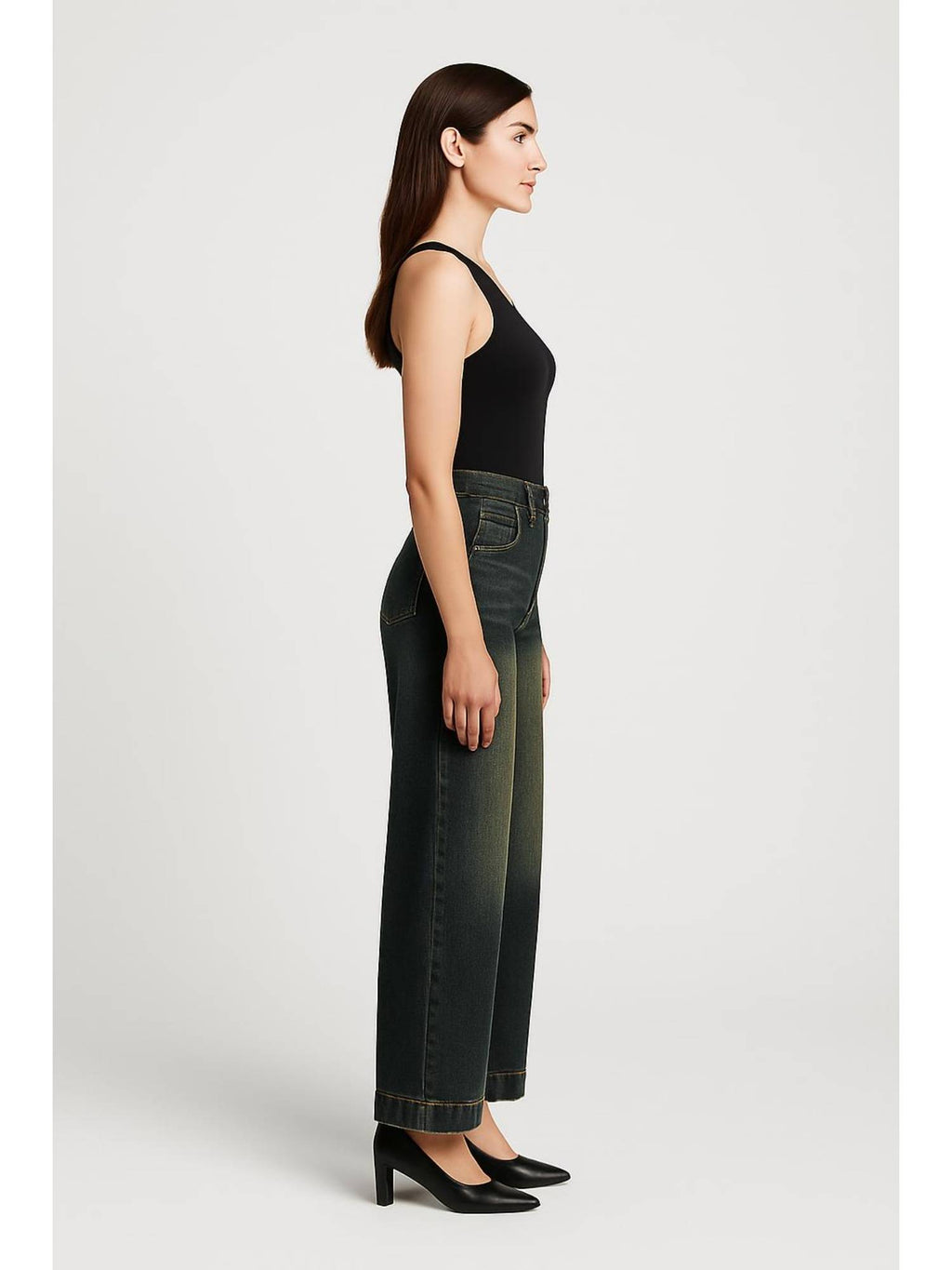 Mid Waist Straight Leg Jeans | ST23 - view 2
