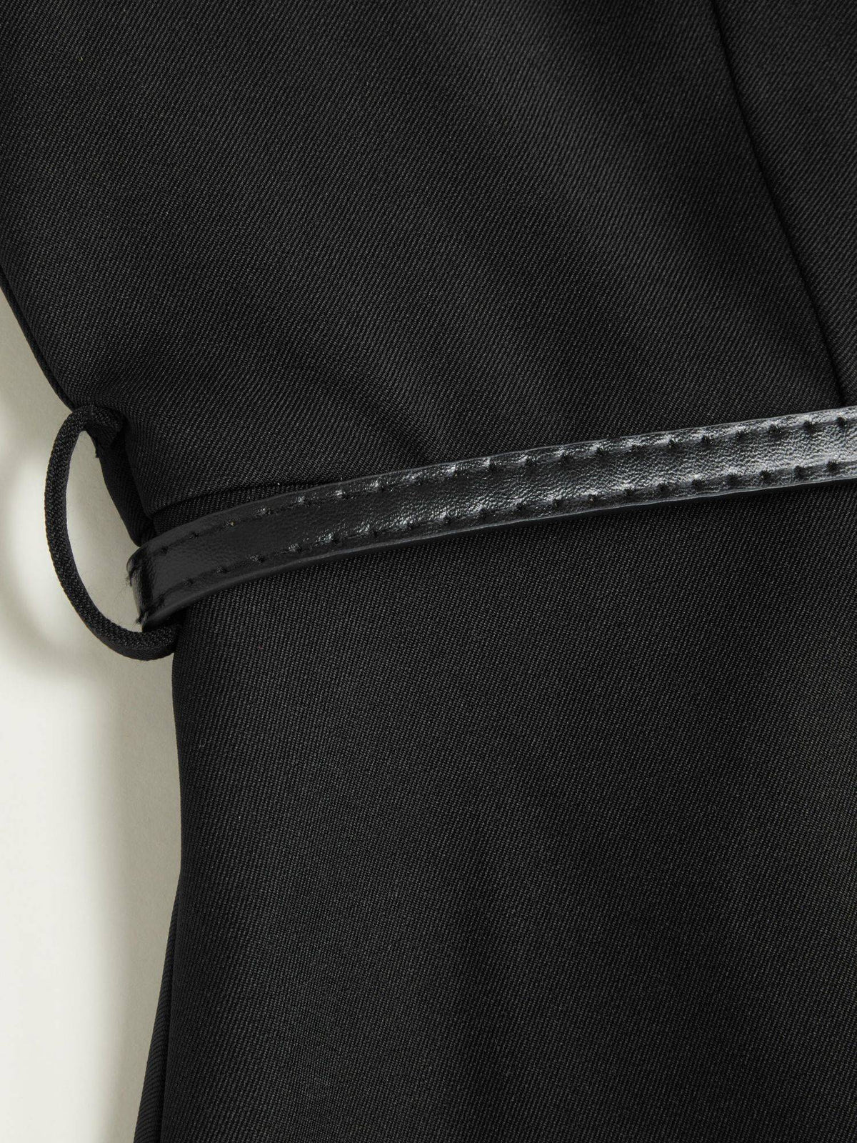 Notched Collar V-neck Mini Blazer Dress With Belt | D56 - view 5