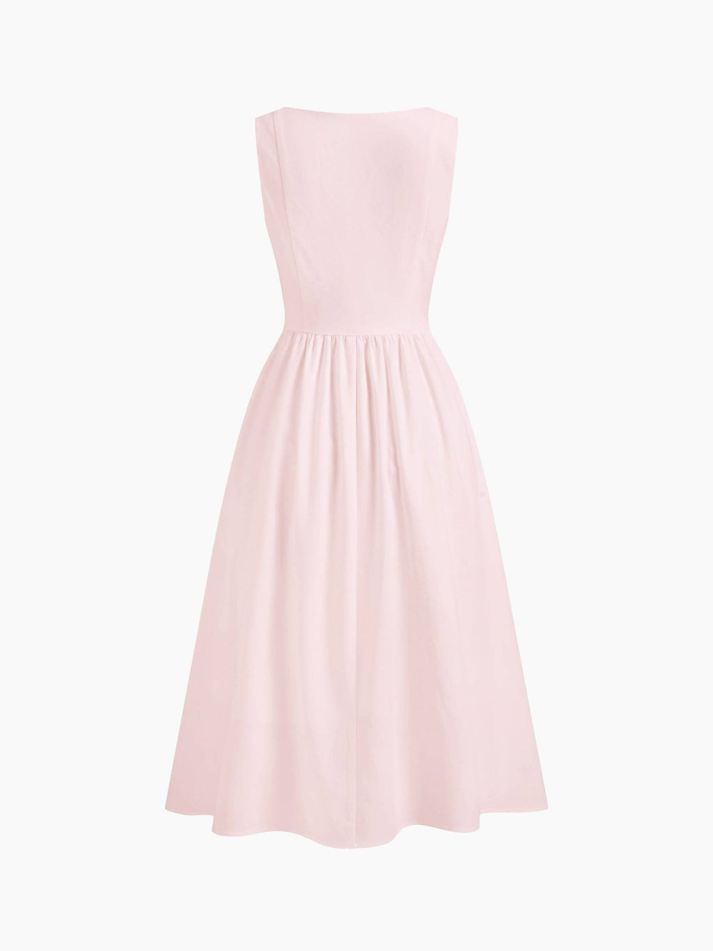 Linen-blend Square Neck Ruffle Dress | D56 - view 5