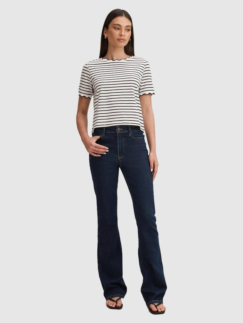 Blue Jessie Slim Flare Jeans | BT10 - view 5