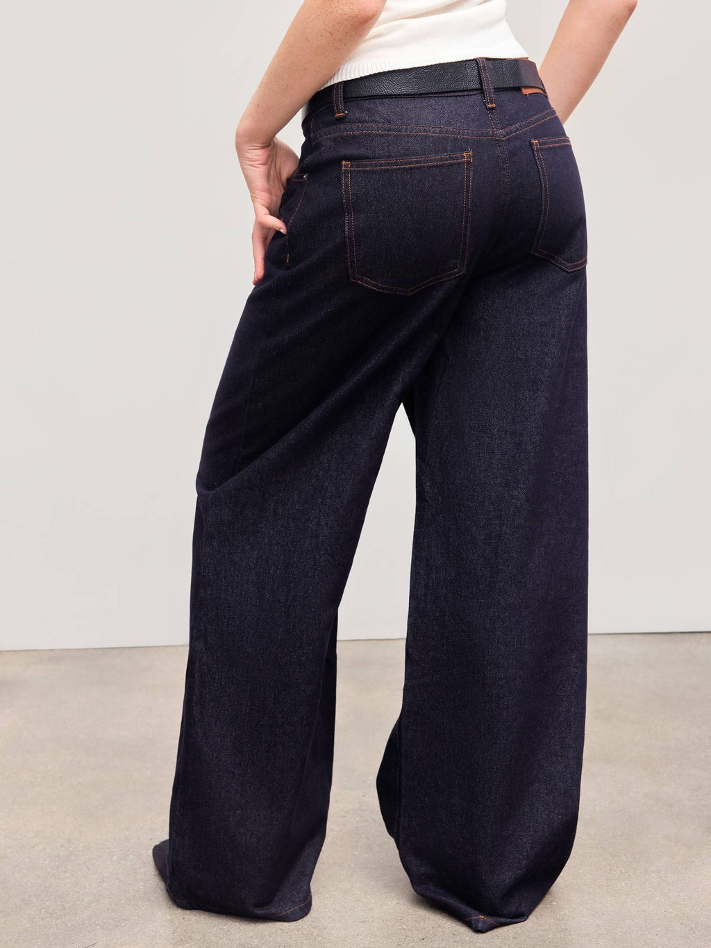 Denim Mid Rise Pocket Wide Leg Jeans | ST23 - view 4