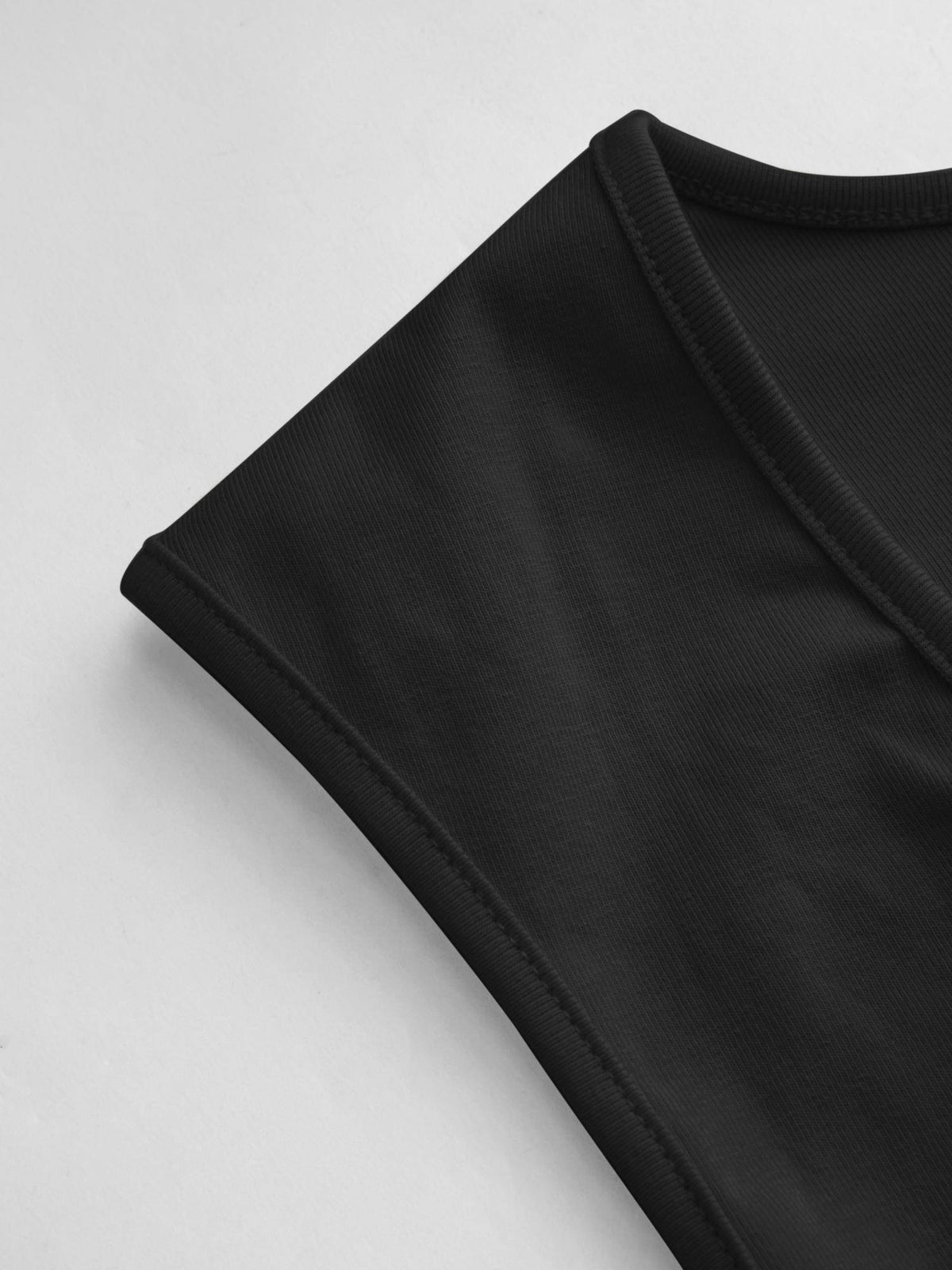 Cotton-blend V-neck Ruched Tank Top | TT98 - view 20