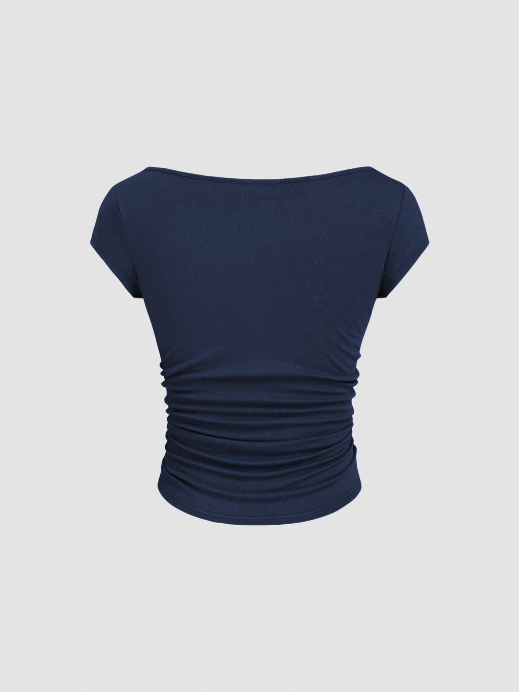 Boat Neck Ruched Tee | TS56 - view 2