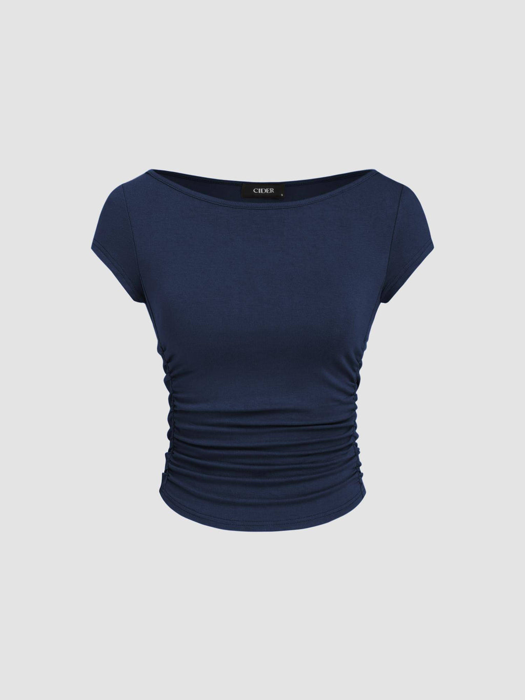 Boat Neck Ruched Tee | TS56 - view 6