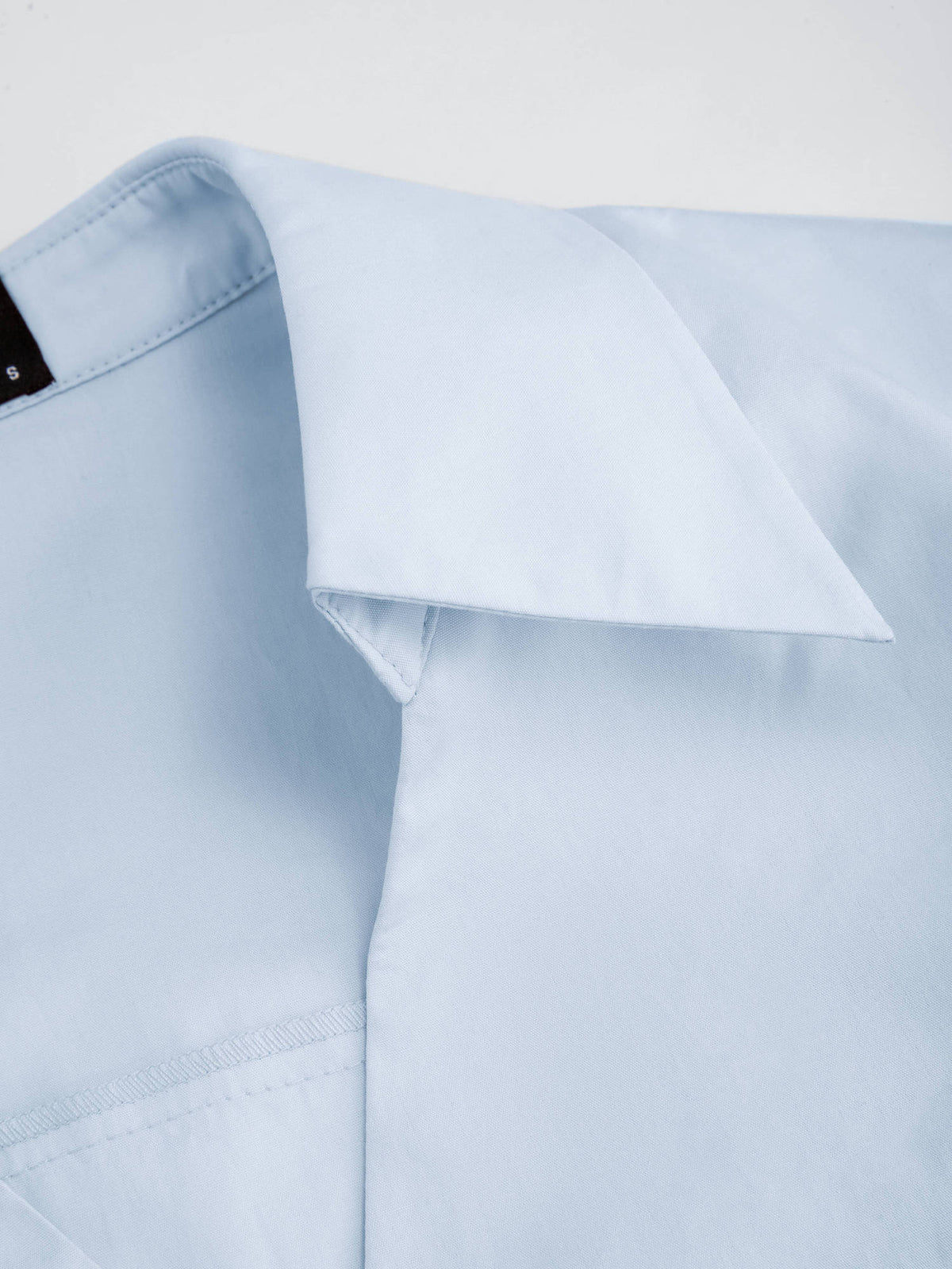 100% Cotton Collar V-neck Long Sleeve Wrap Tie Side Shirt | S67 - view 5