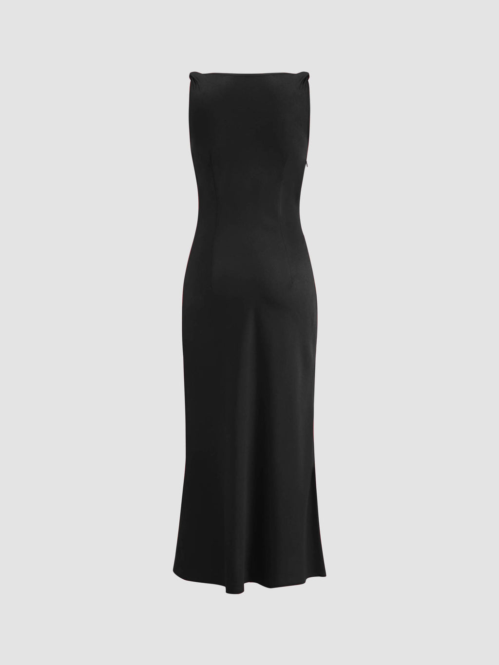 Satin Boat Neck Ruched Maxi Dress | D56 - view 12