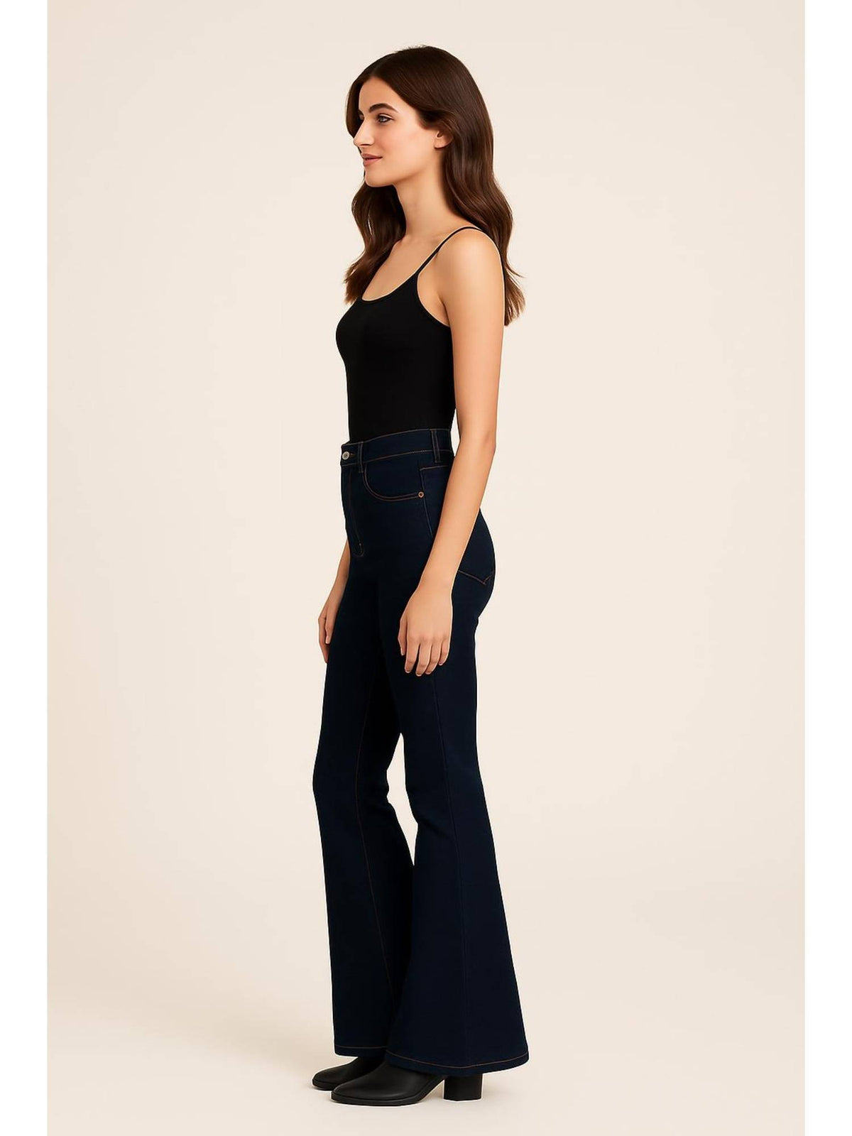 High Stretch Denim High Waist Stretch Flared Jeans | BT10 - view 2