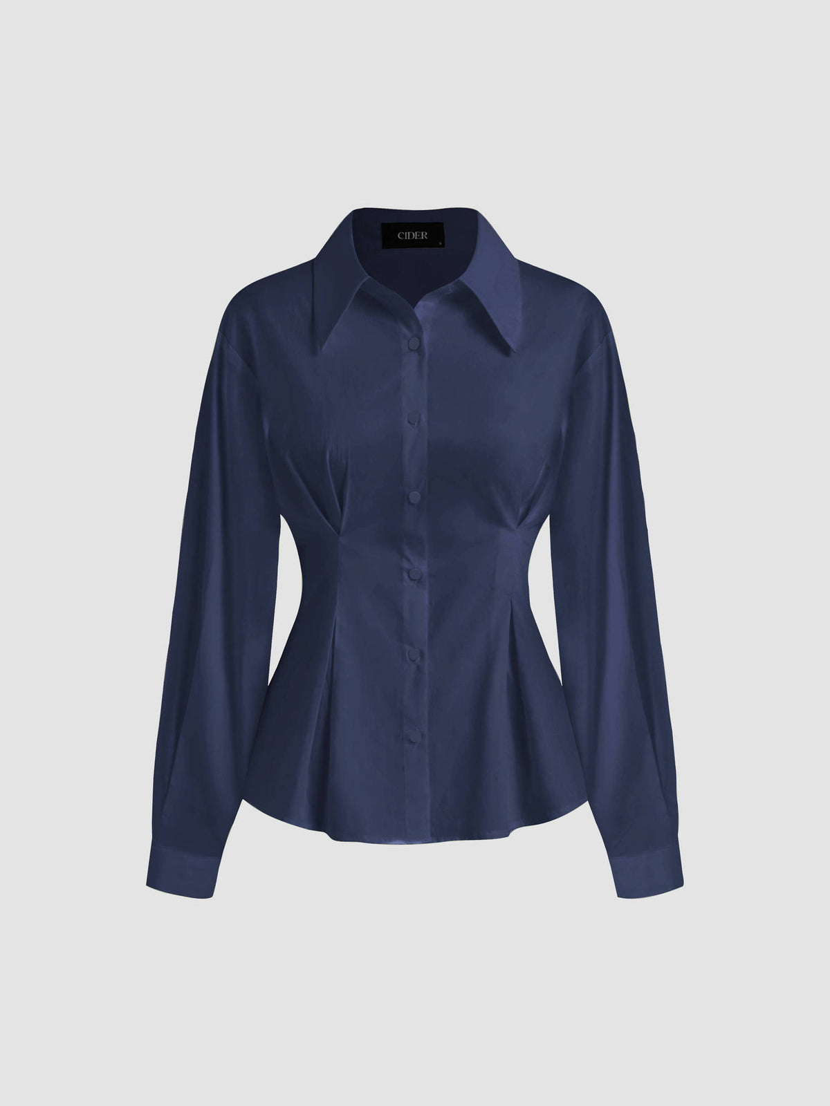 100% Cotton Polo Stripe Waist-cinching Shirt | S67 - view 19