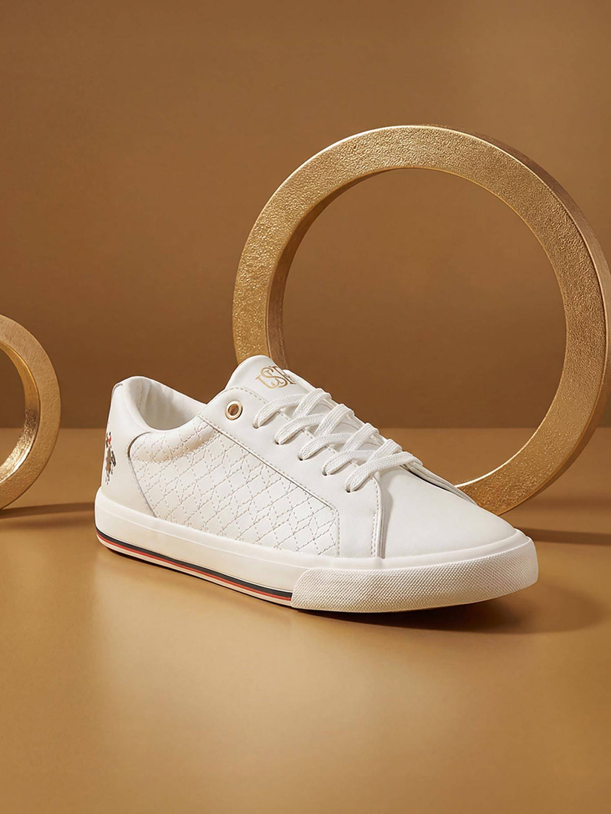 Heidi 2.0 Nude Sneakers Shoes With Quilting Detail | SN09 - view 10