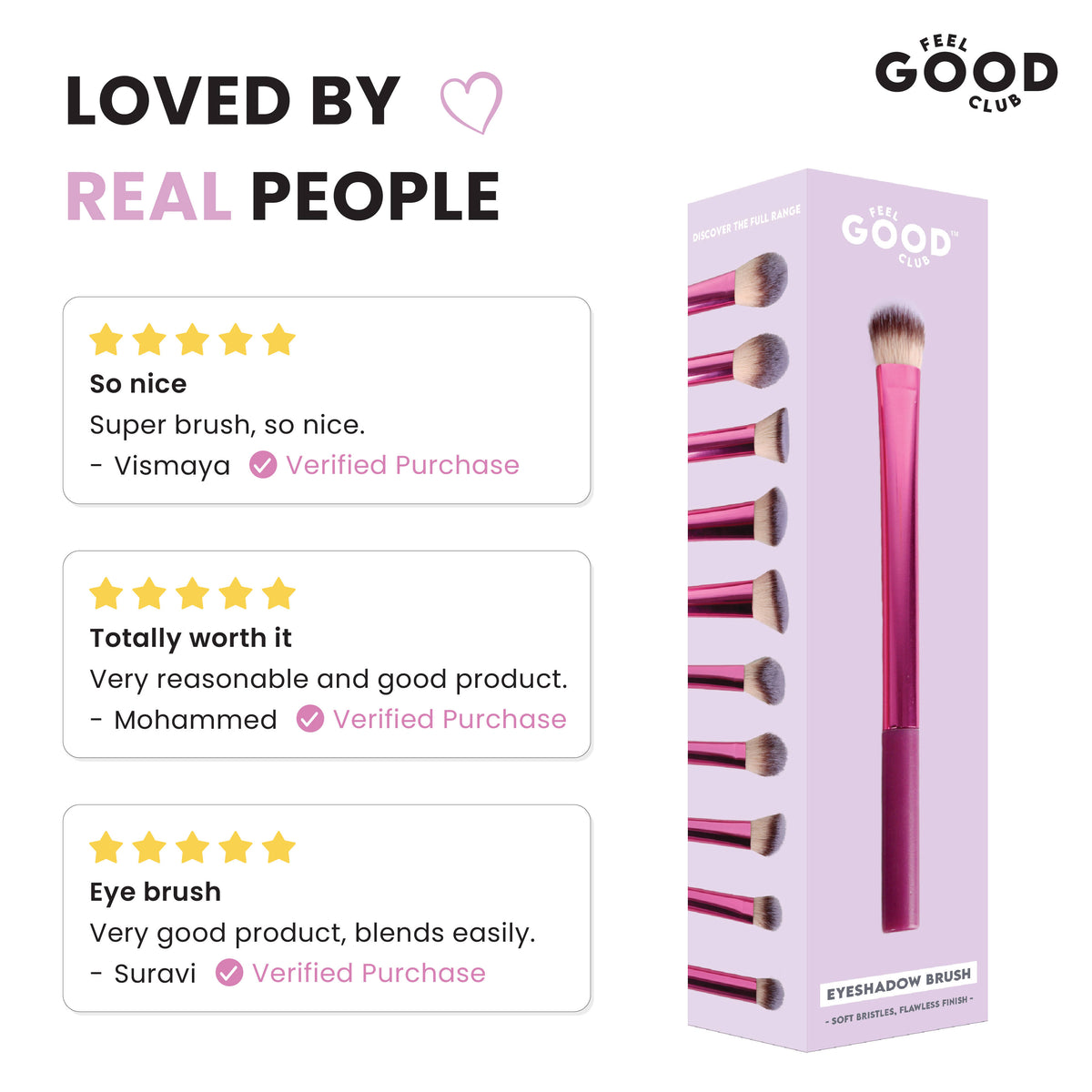 Eyeshadow Brush For Blending Powder Glitter Chrome Palette Liquid & Cream Eye Makeup | E20 - view 3